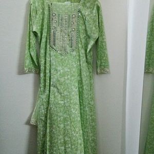 Cotton Anarkali Kurti Set