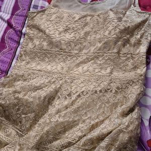 Selling My Golden Net Gown With Thered Work