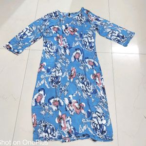 Floral Blue Printed Dress