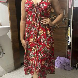 Red Floaral Dress