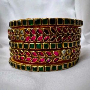 Silk Thread Bangles (Set Of 5)