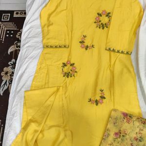 Mal Ma Cotton Fabric With Organza Dupatta