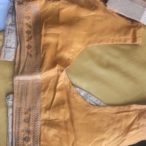 Devine Yellow Gold Colour Vichitra Silk With Blous