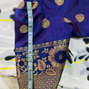 Pink And Blue Long Ethnic Frock