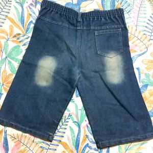 Knee Length Baggy Denim Pant