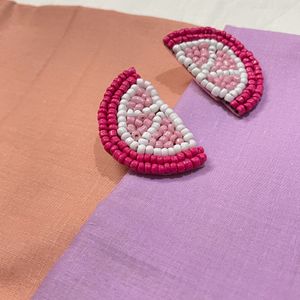 Pink Bead Earrings