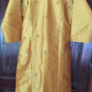 Mustard Green Kurta