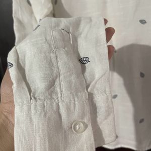 Cotton Linen Button Up Collar Shirt