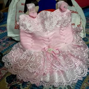 Baby Pink Frock With Gift Box