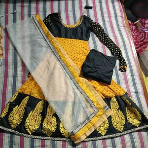 Churidar With Dupatta And Lower