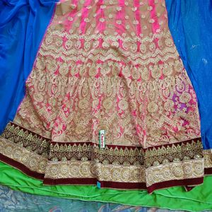 Wedding Zari Worker Lehenga Saree