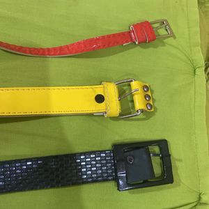 Perfect Red , Yellow & Black Belts 3 In 1 Combo