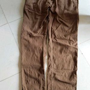 Brown Cotton Pant