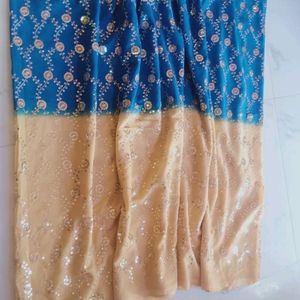 Beautiful Blue Colored Saree.💙