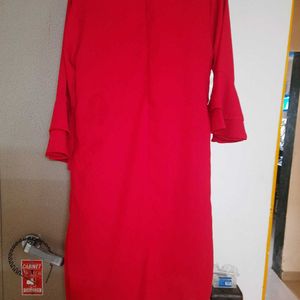 Red Colour Branded Kurti