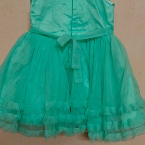 Cyan Net Gown