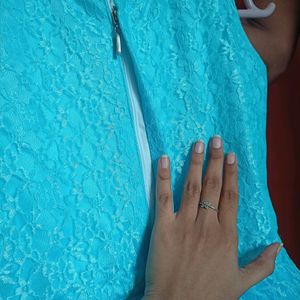 Net Frock, Sky Blue Colour (Used Once)