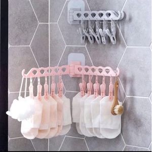 10 Clip Multifunctional Self Adhesive Cloth Hanger