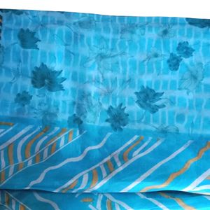 Huge Price Drop💥New Designer Sky Blue Paper Saree