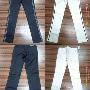 (J-06) 28 Size High Waist 2 Pc Combo Jeans