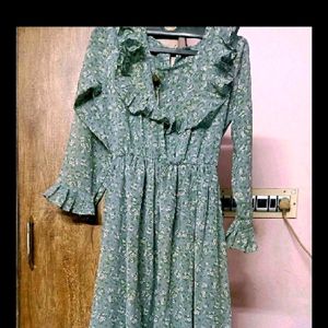 Once Used Floral Midi Dress Xl