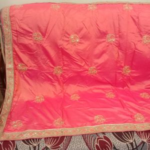 Two Colour Embroidery Saree