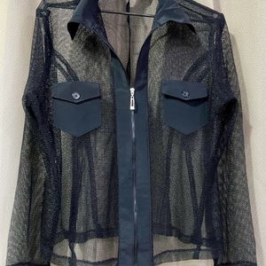 Fully Netted Shirt With Full Openable Zip