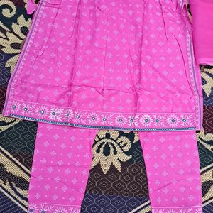 Nyra Cut Kurta Set With Dupatta in Pink Color