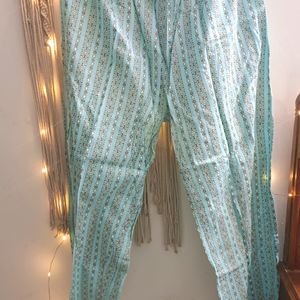 Free Size XXL Blue Palazzo Pants