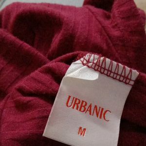 Urbanic Maroon Ribbed Crop Top❣️❣️❣️❤️❤️❤️