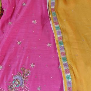 PATIALA HOUSE CHANDERI SILK SITCHED KURTA SET