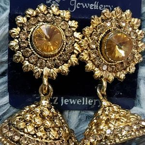 Golden Anti-tarnish Jhumkas