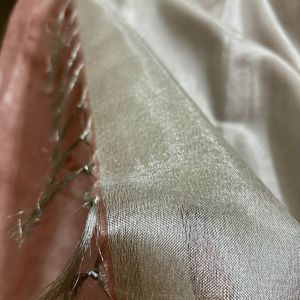 Pink & Silver Linen Zari Saree