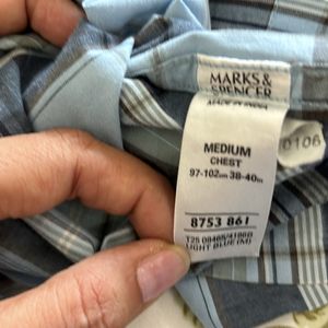 Men M&S Shirt - Blue Checks