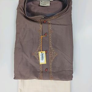 Kurta Chudidar Set (Brown)