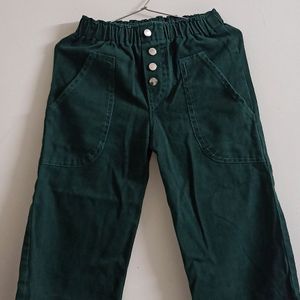 Green Wide Leg Pant