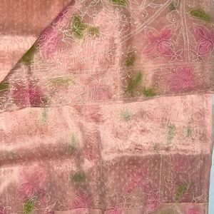 New Rubber Print Pink saree