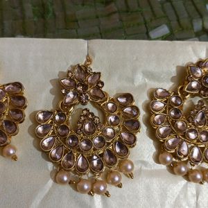 Maangtika And Earrings Set