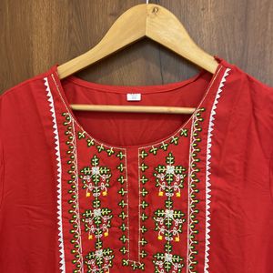 4XL Embroidery Kurta For Women