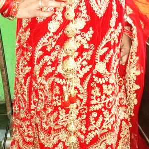 Red Lahange Choli Dupatta M Size