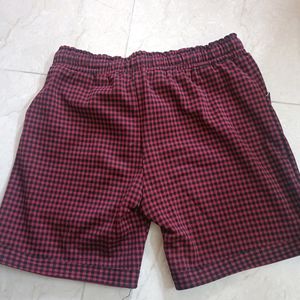 wine n black stripped Shorts(negotiable)