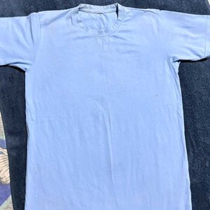 Solid BuleColor Round Neck T-shirt For Fashion Boy