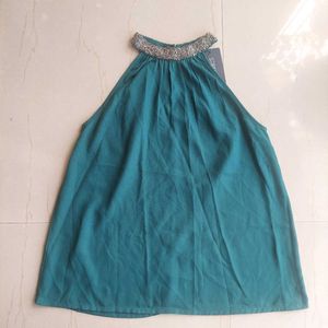 Deep Green Halter Neck Top( M)