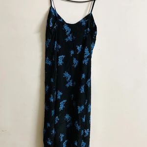 Blue Floral Maxi Lenght Dress