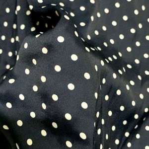 Blue Polka Dots Satin Shirt