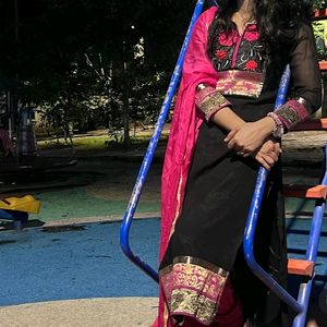 Black Dress With Dupatta