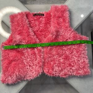 Pink Women’s Furr Jacket Party Wear