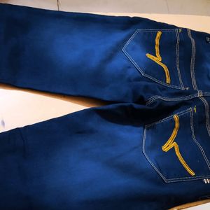 Blue Denim Jeans Once Used Best Fit