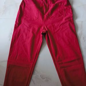 mom fit jeans, maroon colour, good condition