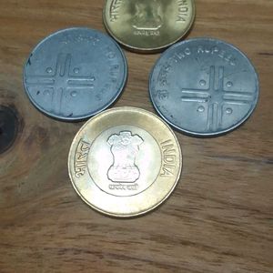 4 Indian Coins Collection Combo